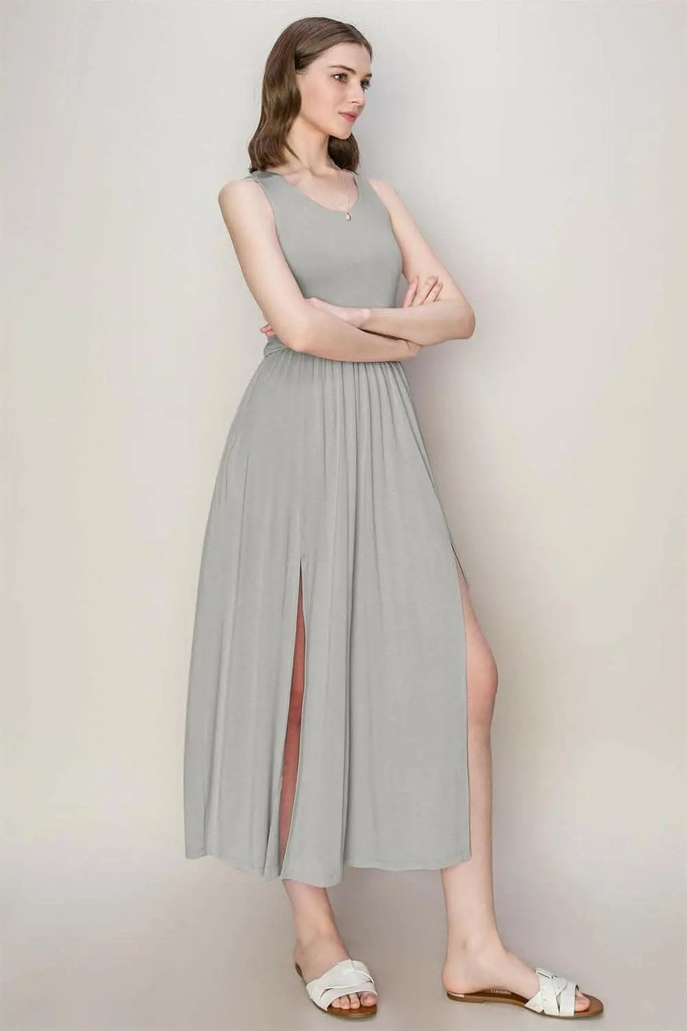 HYFVE Sleeveless Slit Midi Dress - Love Salve